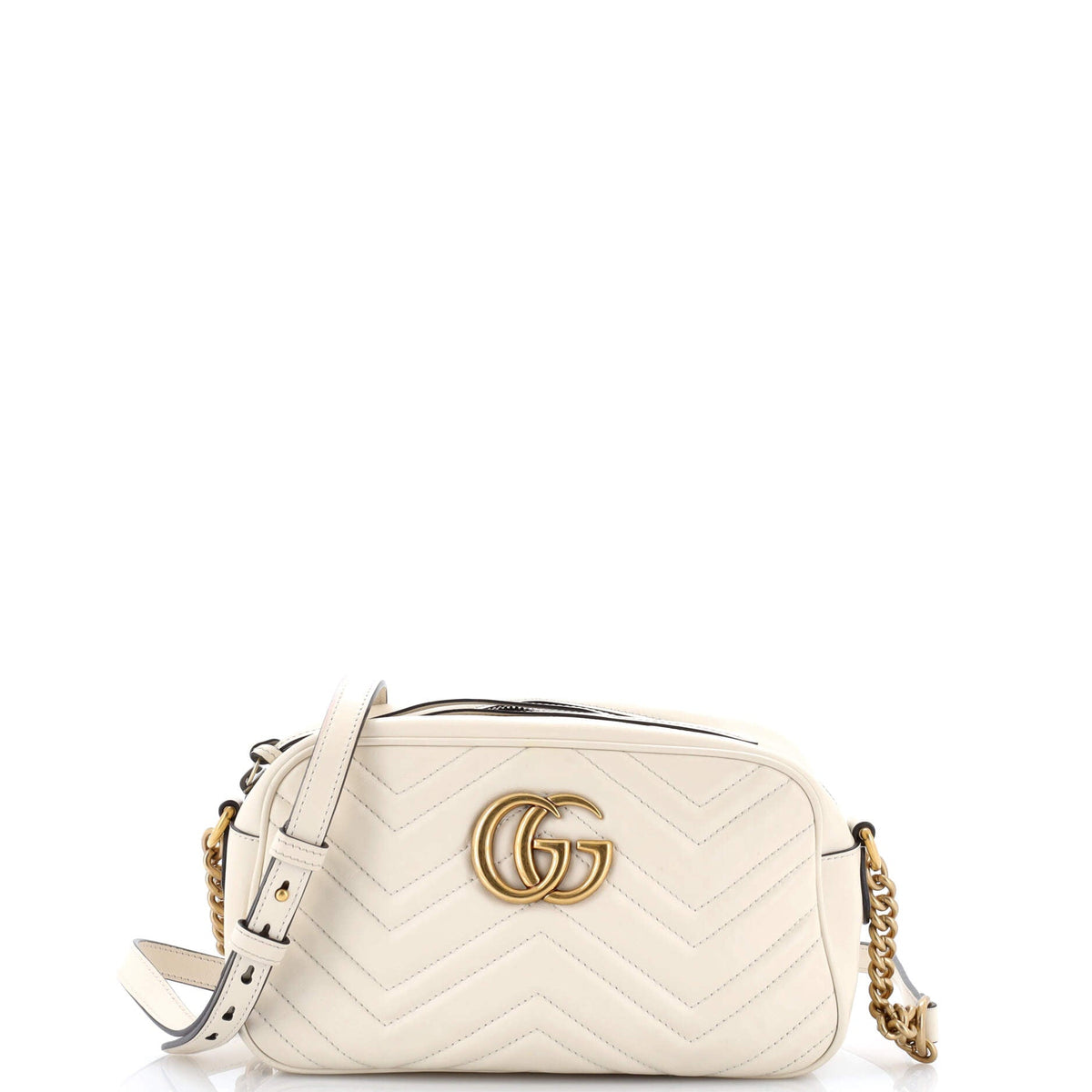 Gucci GUCCI GG Marmont Monochrome Shoulder Bag Matelasse Leather Small