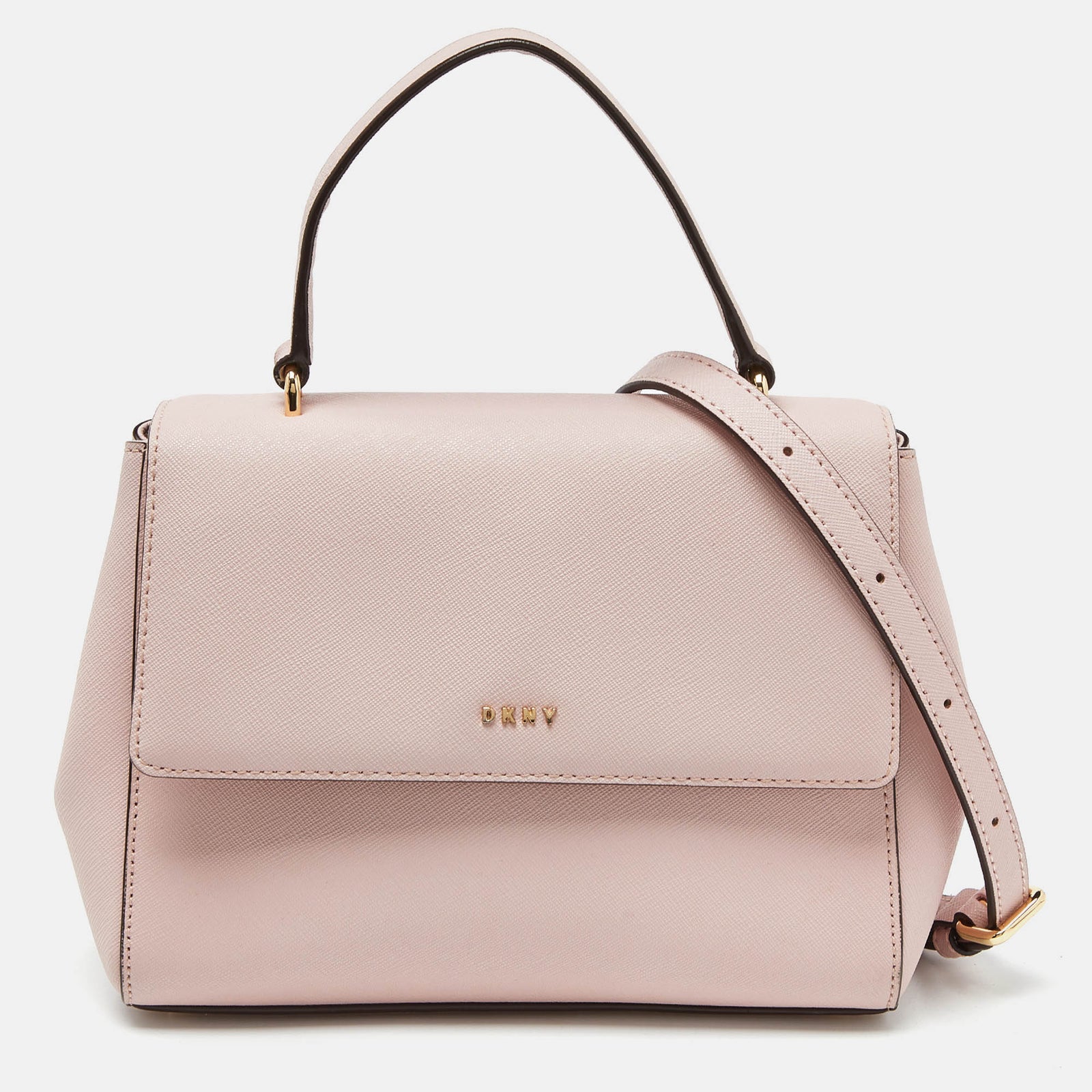 DKNY DKNY Pink Leather Flap Top Handle Bag