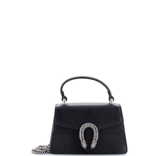 GUCCI Dionysus Top Handle Bag Leather with Crystals Mini