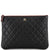 CHANEL O Case Clutch Quilted Caviar Medium