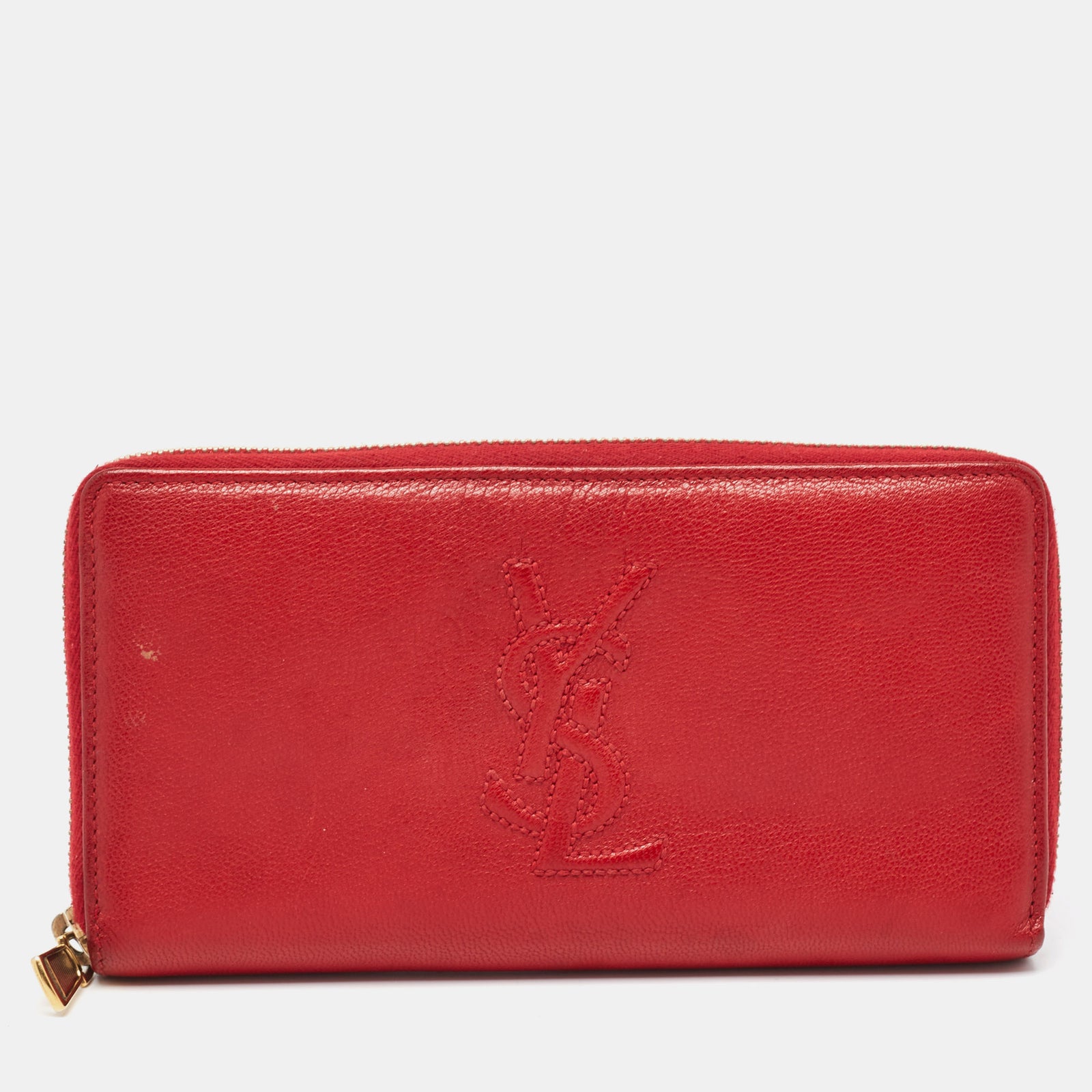 Saint Laurent Paris Saint Laurent Red Leather Belle De Jour Wallet