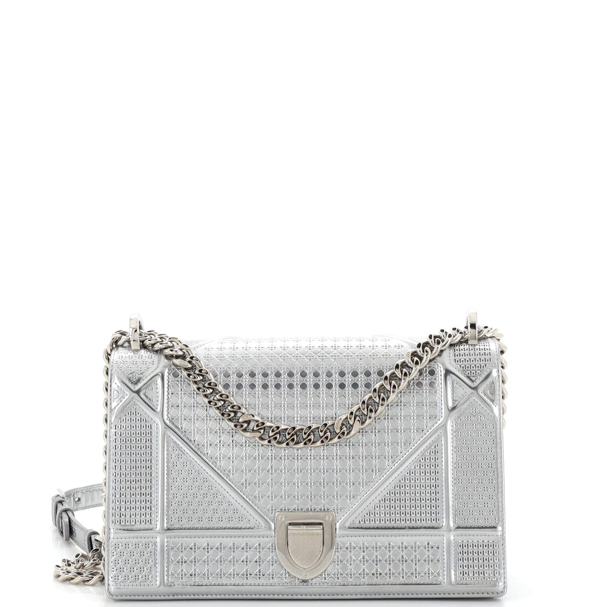 Christian Dior Diorama Flap Bag Cannage Embossed Calfskin Medium