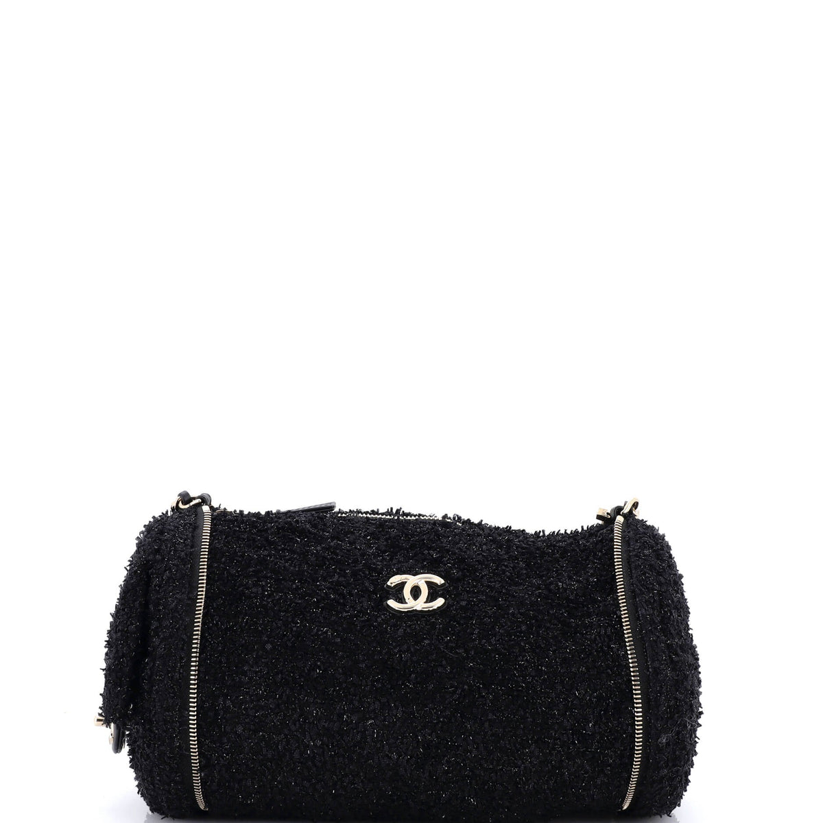 Chanel CHANEL Coco Beach CC Expandable Barrel Bag Tweed