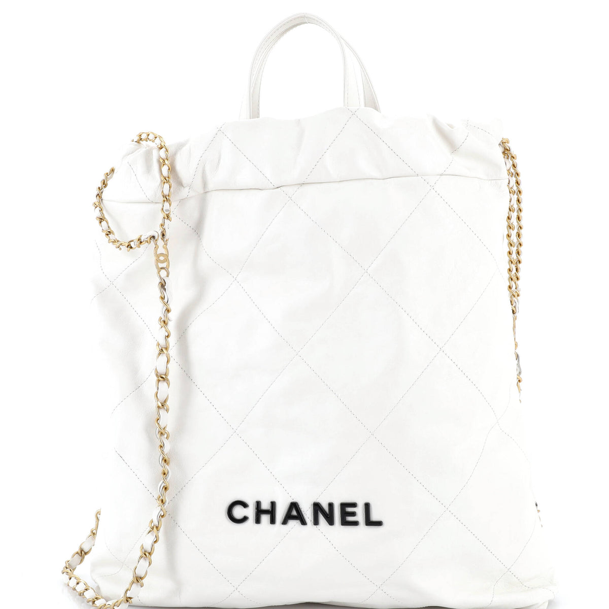 Chanel CHANEL 22 Chain Backpack Quilted Calfskin Large