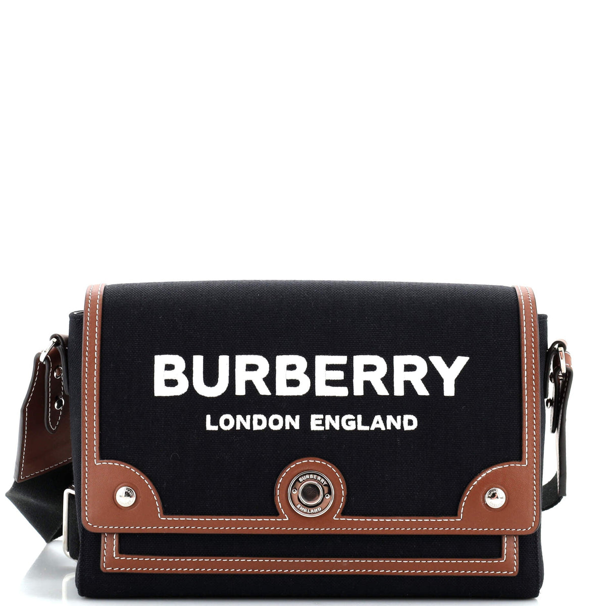 Burberry Note Crossbody Bag Canvas with Leather Medium