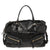 Black Leather Sabrina Medium Boston Bag