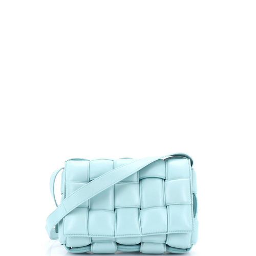 Cassette Crossbody Bag Padded Maxi Intrecciato Leather Small