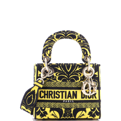 Lady D-Lite Bag Embroidered Canvas Mini