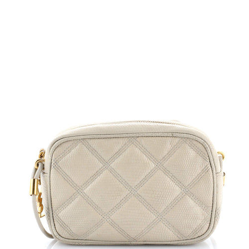Becky Camera Bag Quilted Lizard Embossed