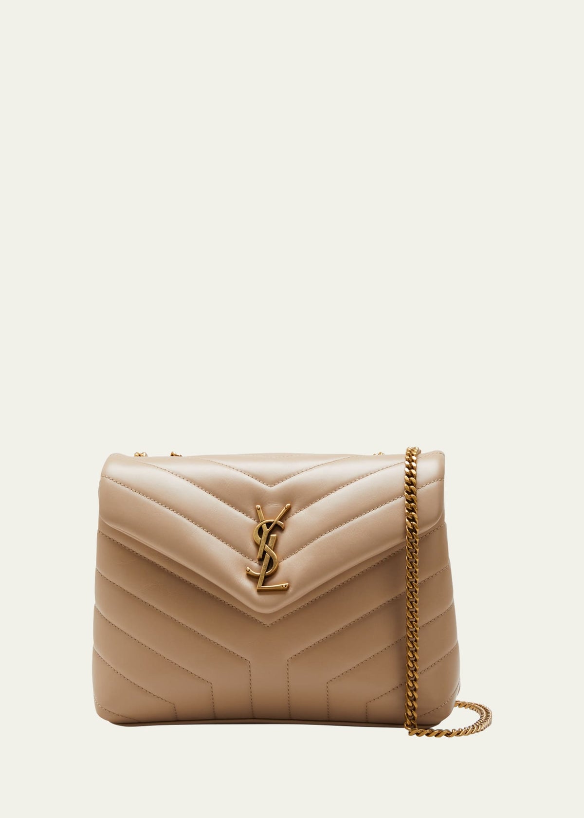 Saint Laurent Loulou Small YSL Shoulder Bag in Quilted Leather