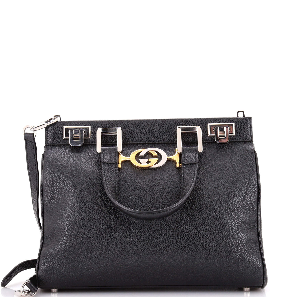 Gucci GUCCI Zumi Top Handle Bag Leather Small