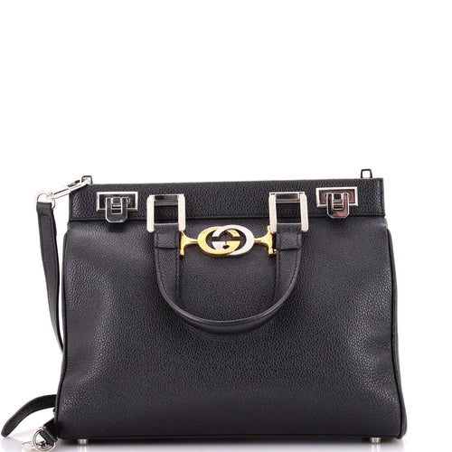 GUCCI Zumi Top Handle Bag Leather Small