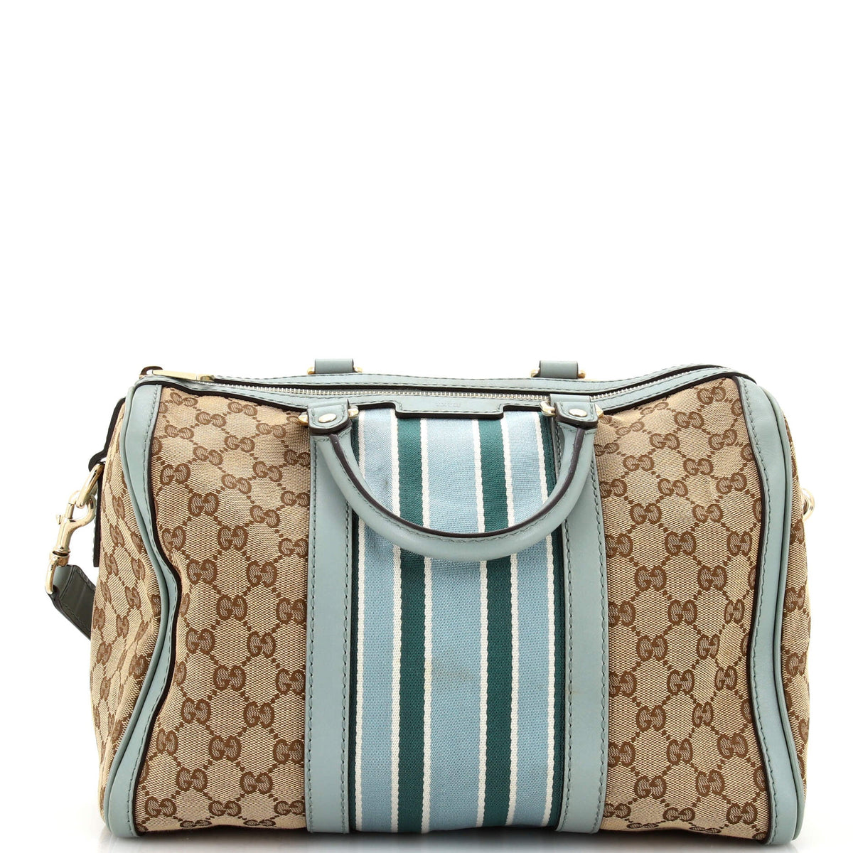 Gucci GUCCI Vintage Web Boston Bag GG Canvas Medium