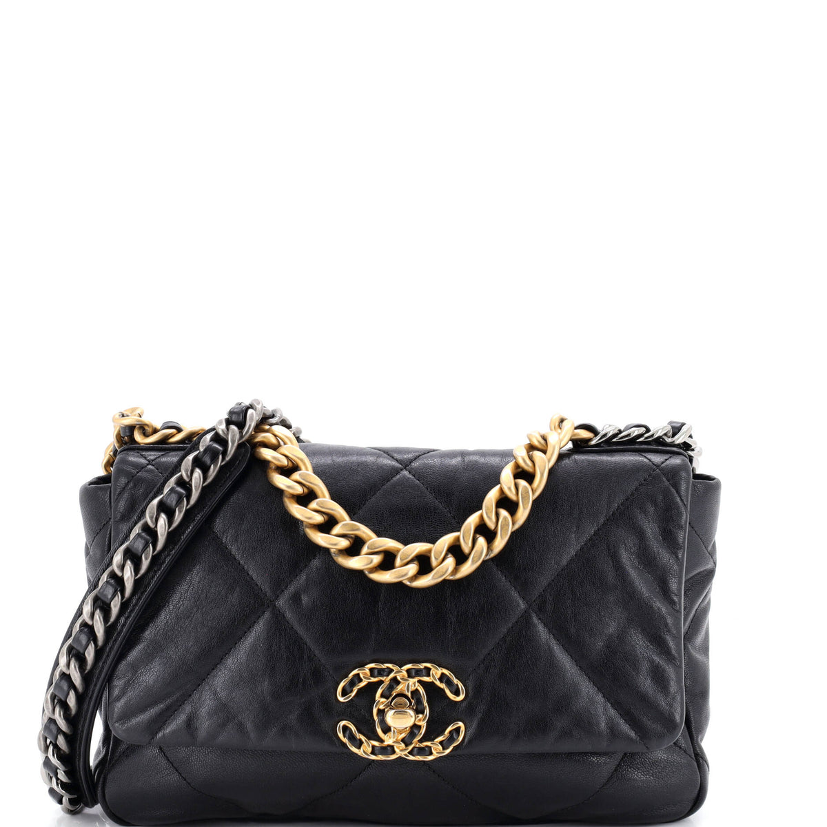 Chanel CHANEL 19 Flap Bag Quilted Leather Medium