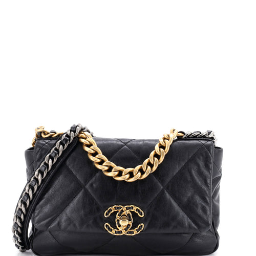 CHANEL 19 Flap Bag Quilted Leather Medium