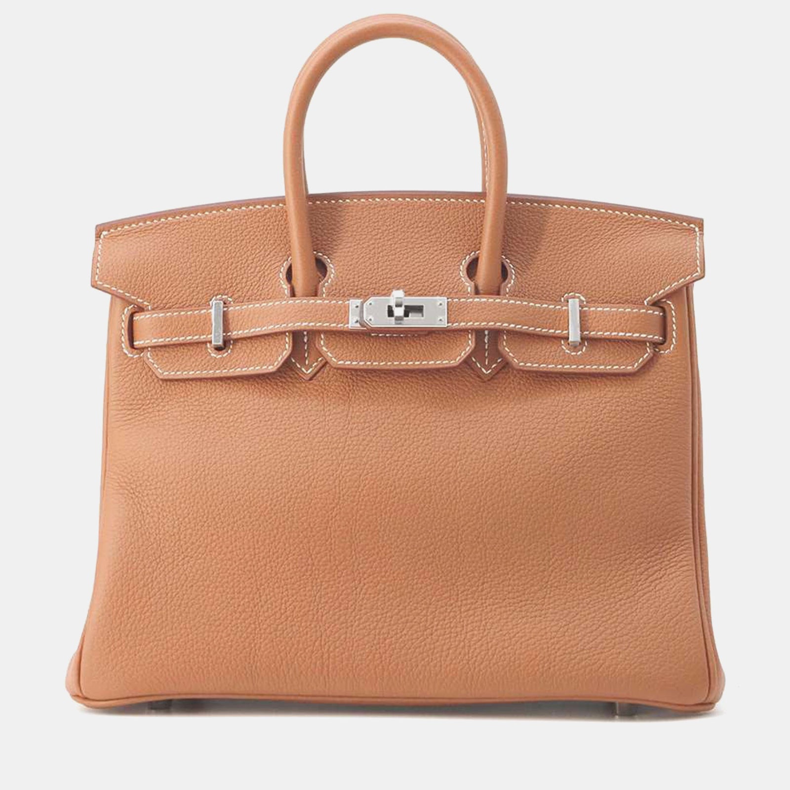 Herm?s Sac Birkin en cuir doré Togo taille 25