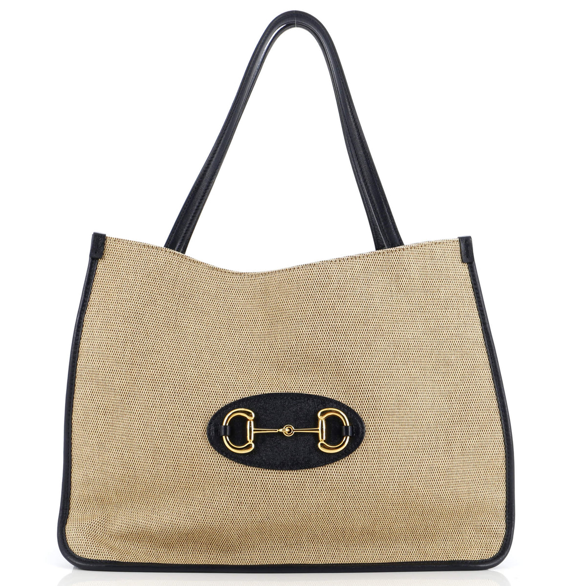 Gucci GUCCI Horsebit 1955 Tote Canvas and Leather Medium