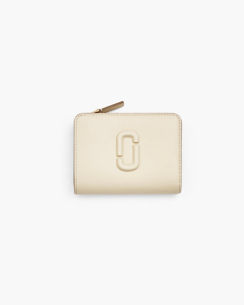 Marc Jacobs The Covered J Marc Mini Compact Wallet in Cloud White