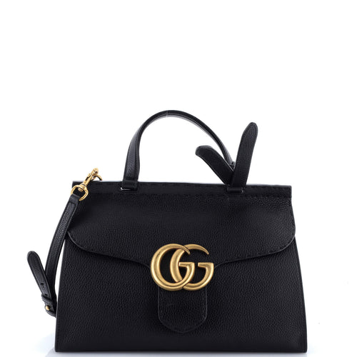 GUCCI GG Marmont Top Handle Bag Leather Small