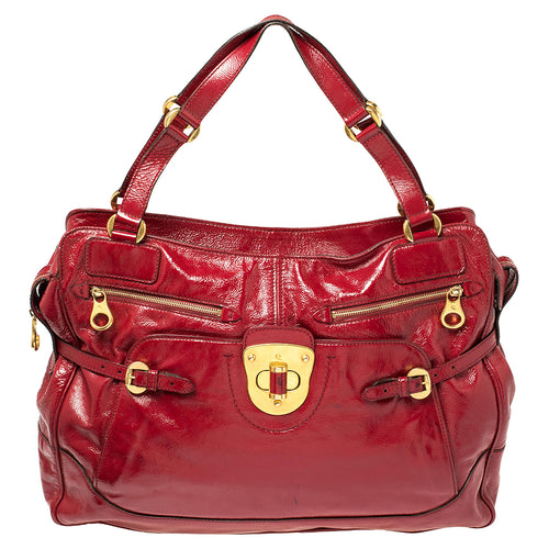 Red Patent Leather Satchel