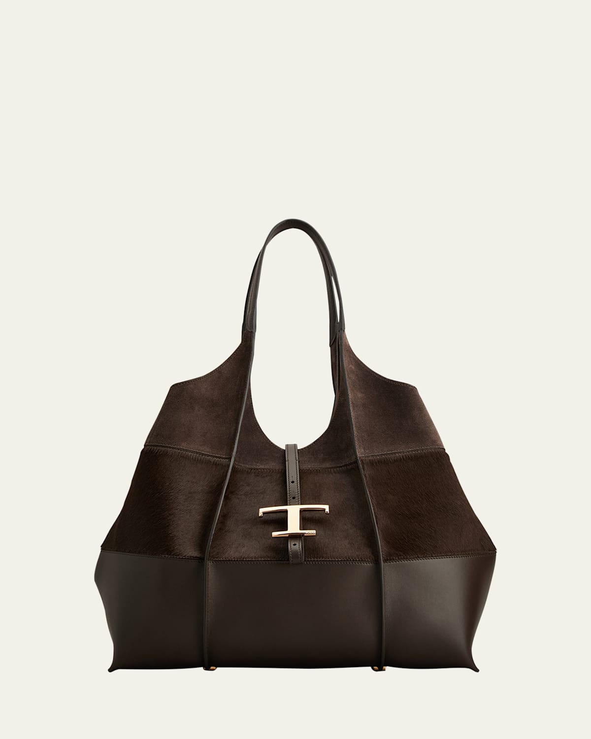 Tod's Medium Mixed Calfskin Timeless Tote Shopping Bag