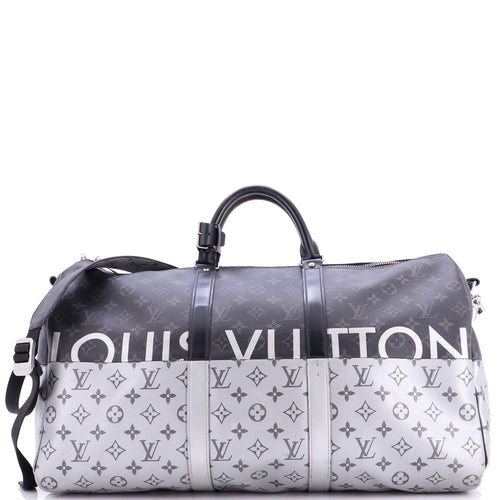 Keepall Bandouliere Bag Monogram Eclipse Split Canvas 50