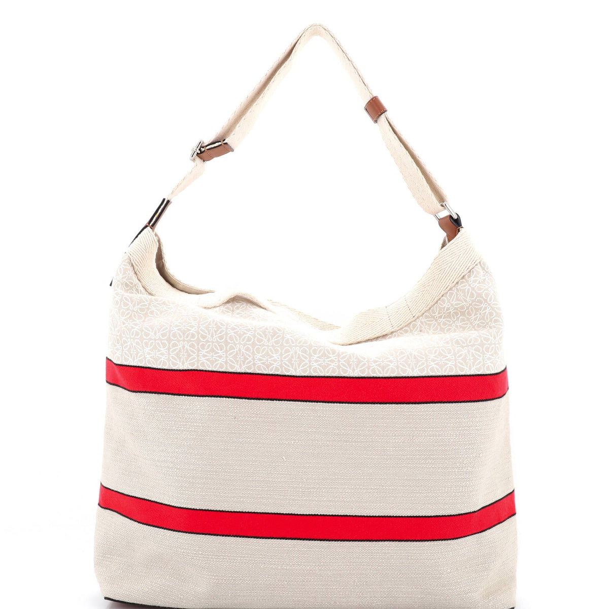 Loewe LOEWE Open Crossbody Tote Anagram Jacquard and Canvas