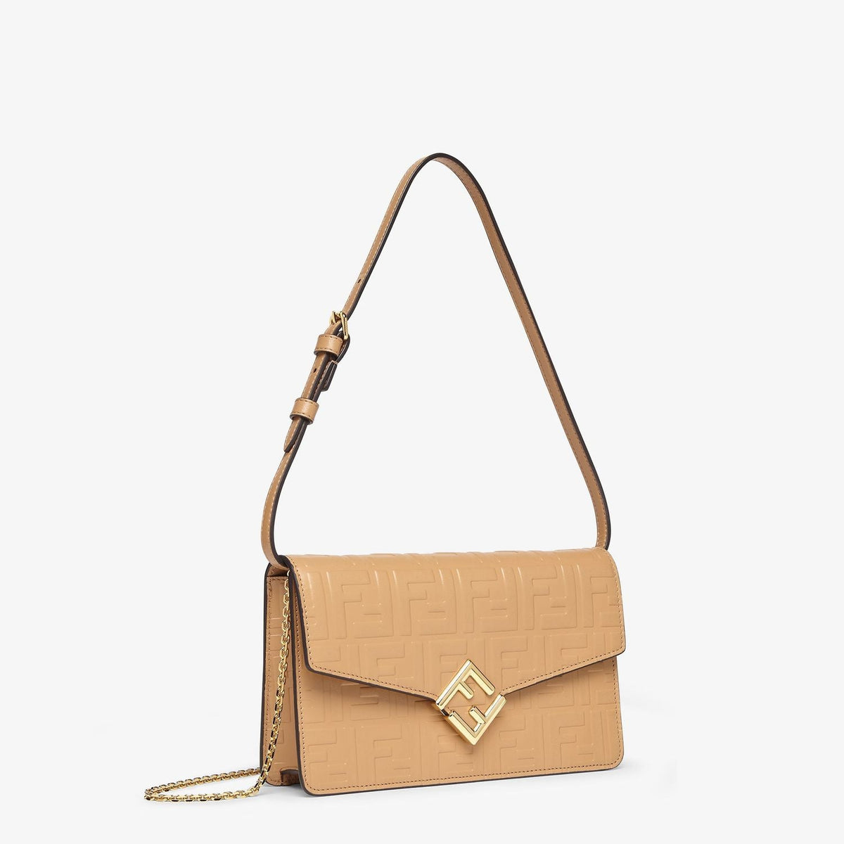 Fendi Women's Ff Diamonds Wallet On Chain in Mielescuro | 8M0488ASUS