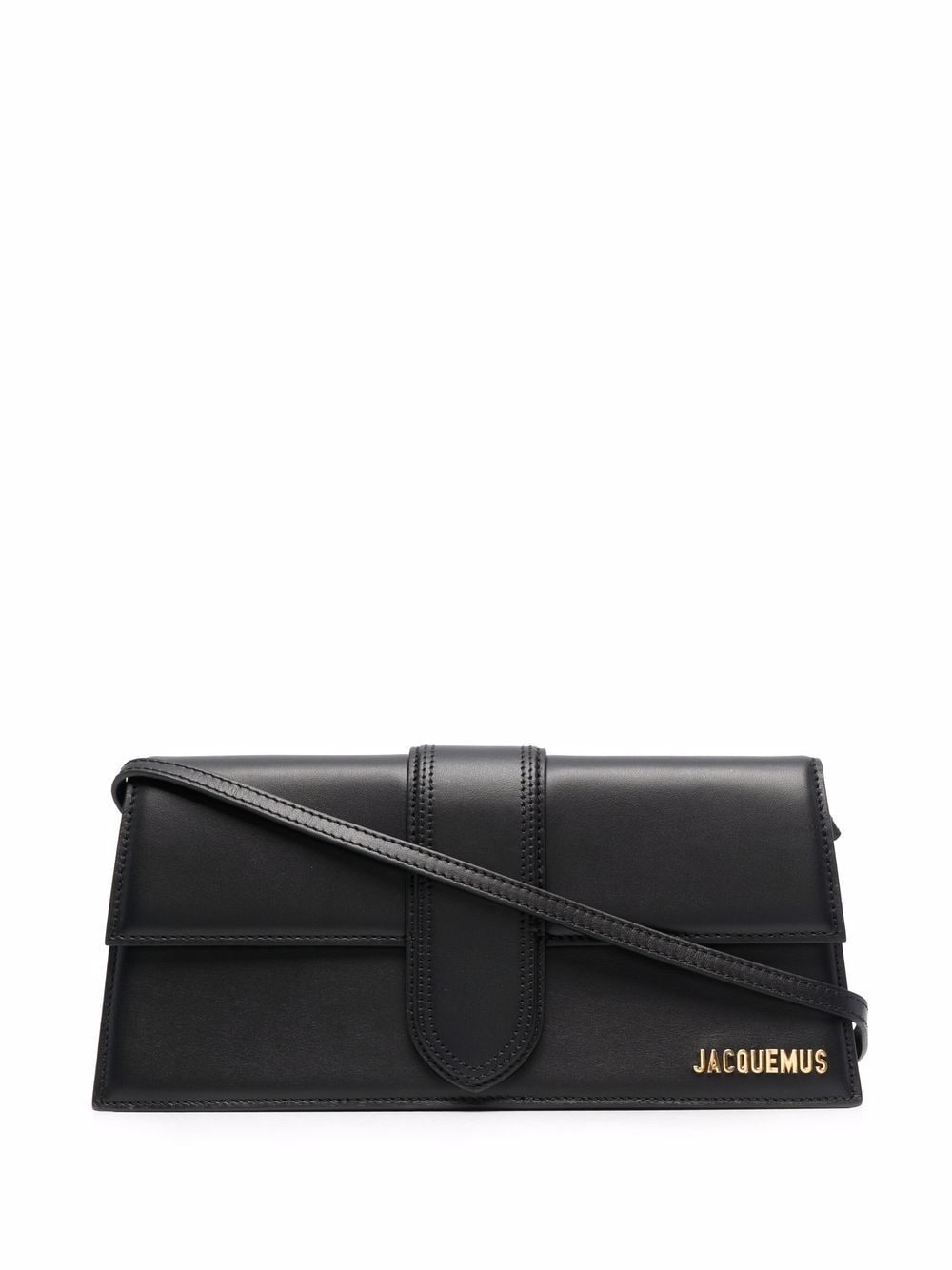 Jacquemus Women's Le Bambino Long Leather Shoulder Bag in Black | Size UNI | 221BA013