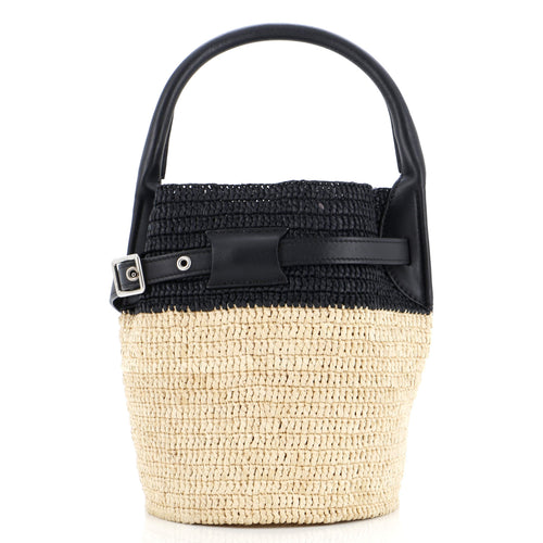 CELINE Big Bag Bucket Woven Raffia Nano