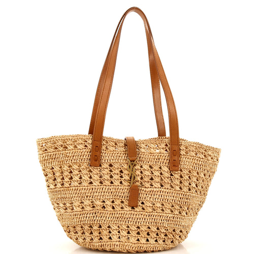 Panier Monogram Basket Shopper Raffia Small