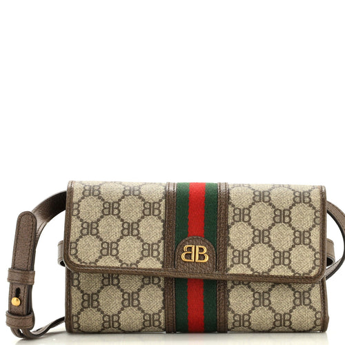 x Gucci The Hacker Wallet on Strap BB Coated Canvas