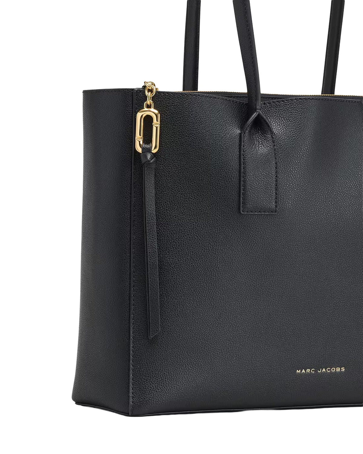 Marc Jacobs Marc Jacobs Babe Top Handle Split Leather with Polyurethane Coating Tote Bag - Black