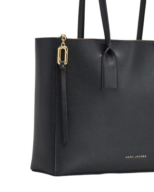 Marc Jacobs Babe Top Handle Split Leather with Polyurethane Coating Tote Bag - Black