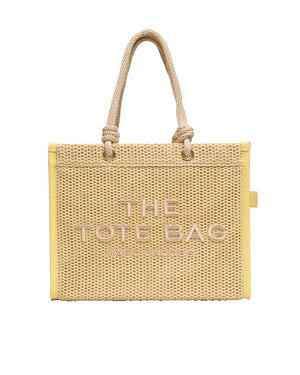 Marc Jacobs Belt Shoulder Shoulder Woven Rope Tote Bag - Beige