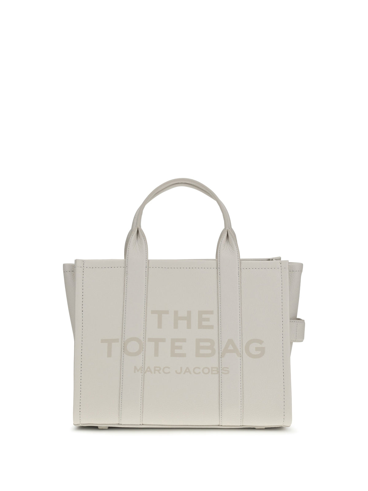 Marc Jacobs Marc Jacobs Belt Shoulder Shoulder Grained Calf Leather Tote Bag - White