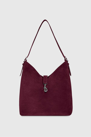 Rebecca Minkoff Megan Mini Hobo Bag In Mulberry