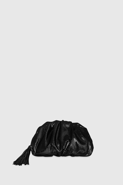 Rebecca Minkoff Ruched Clutch Small Small Ruched Clutch Bag In Black