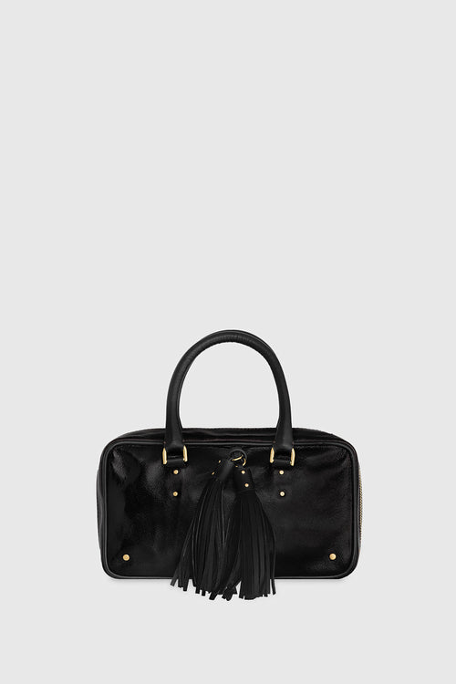 Rebecca Minkoff Tassel Bowling Bag In Black