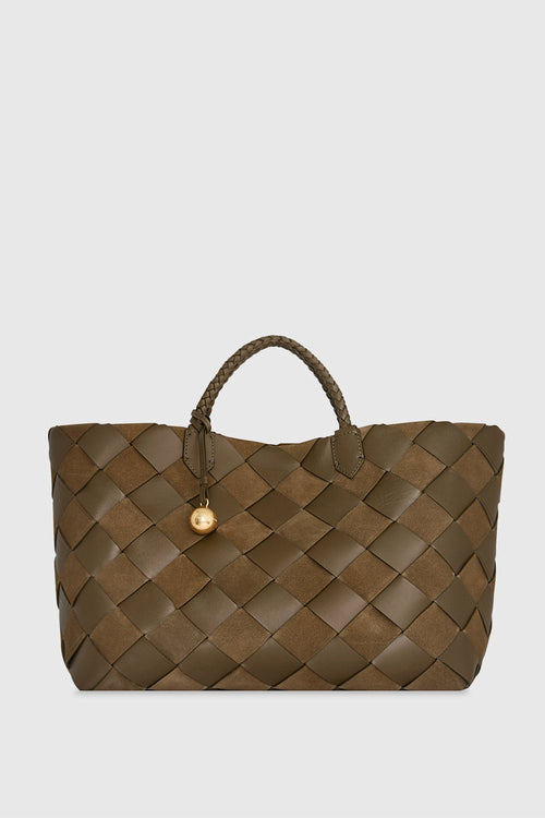 Rebecca Minkoff Frankie Woven Tote Bag In Vintage