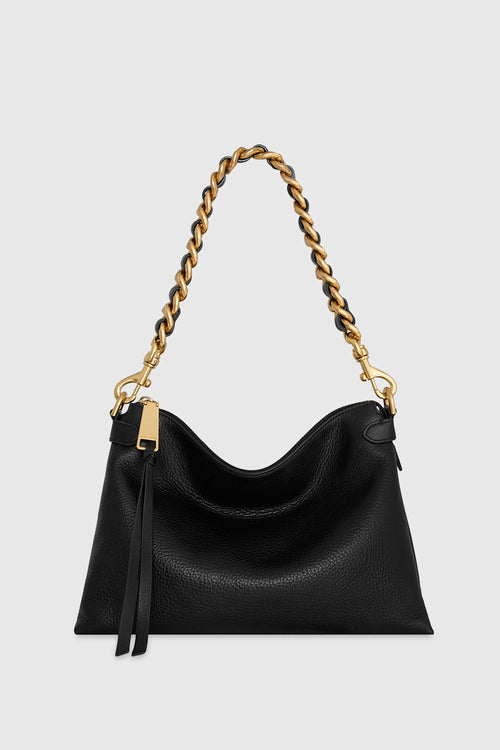 Rebecca Minkoff Stevie Medium Shoulder Bag In Black