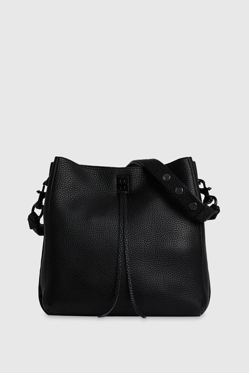 Rebecca Minkoff Darren Shoulder Bag In Black/Black Shellac