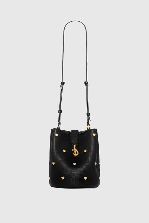 Rebecca Minkoff Heart Bucket Bucket Small Heart Bucket Bag In Black