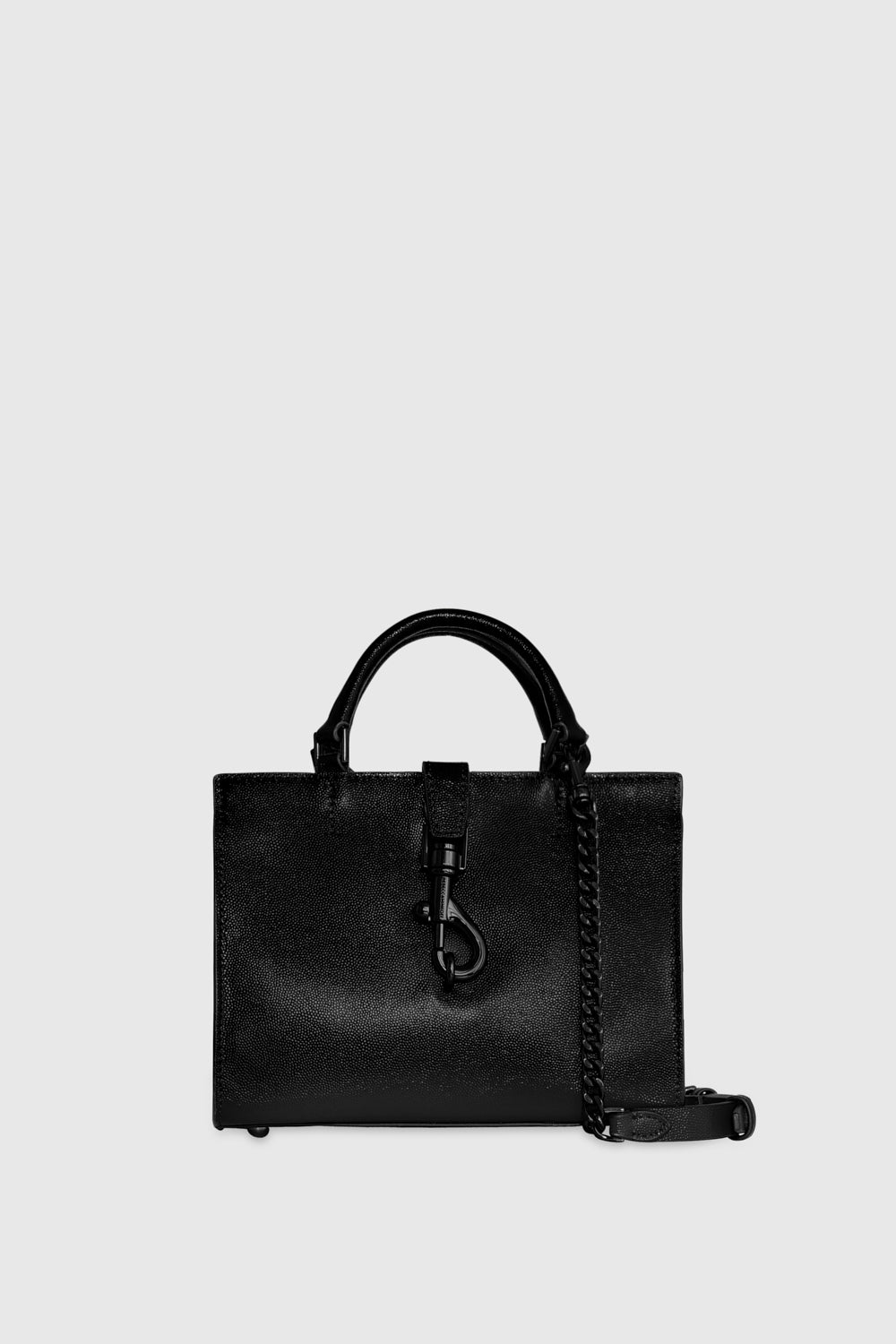 Rebecca Minkoff Rebecca Minkoff Rider Mini Tote Crossbody Bag In Black/Black Shellac
