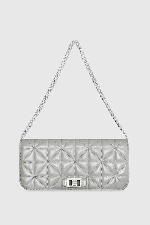 Rebecca Minkoff Deco Clutch Deco Quilted Clutch Bag In Dove