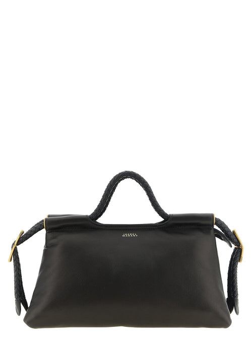 Isabel Marant Bayia Shoulder Pipa Lambskin Leather Top Handle Bag - Black