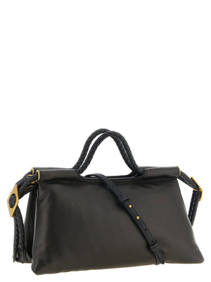 Isabel Marant Bayia Shoulder Pipa Lambskin Leather Top Handle Bag - Black