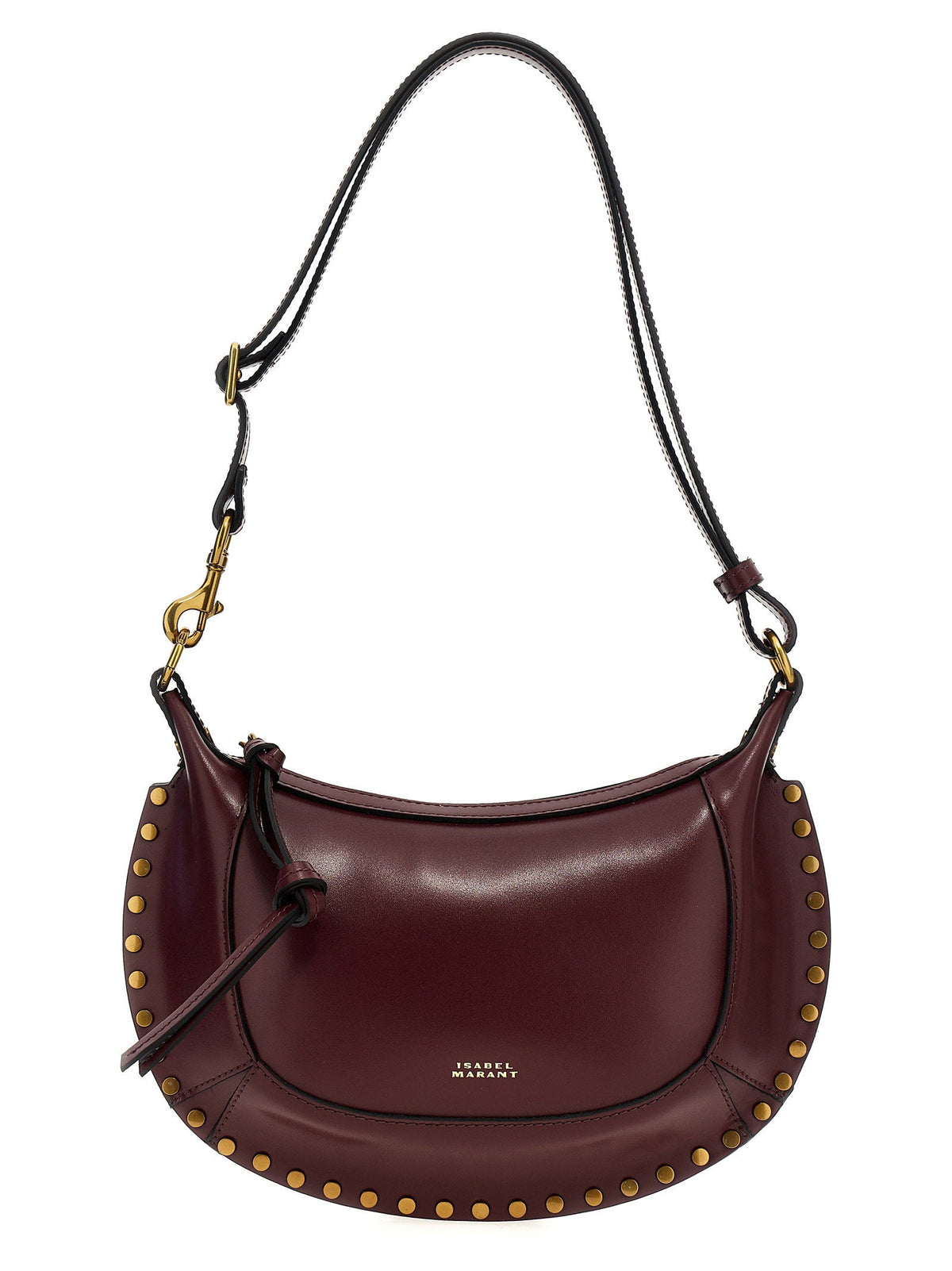 Isabel Marant Isabel Marant Bayia Shoulder Studded Leather Shoulder Bag - Burgundy