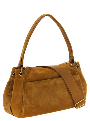 Isabel Marant Bayia Shoulder Suede Shoulder Bag - Cognac