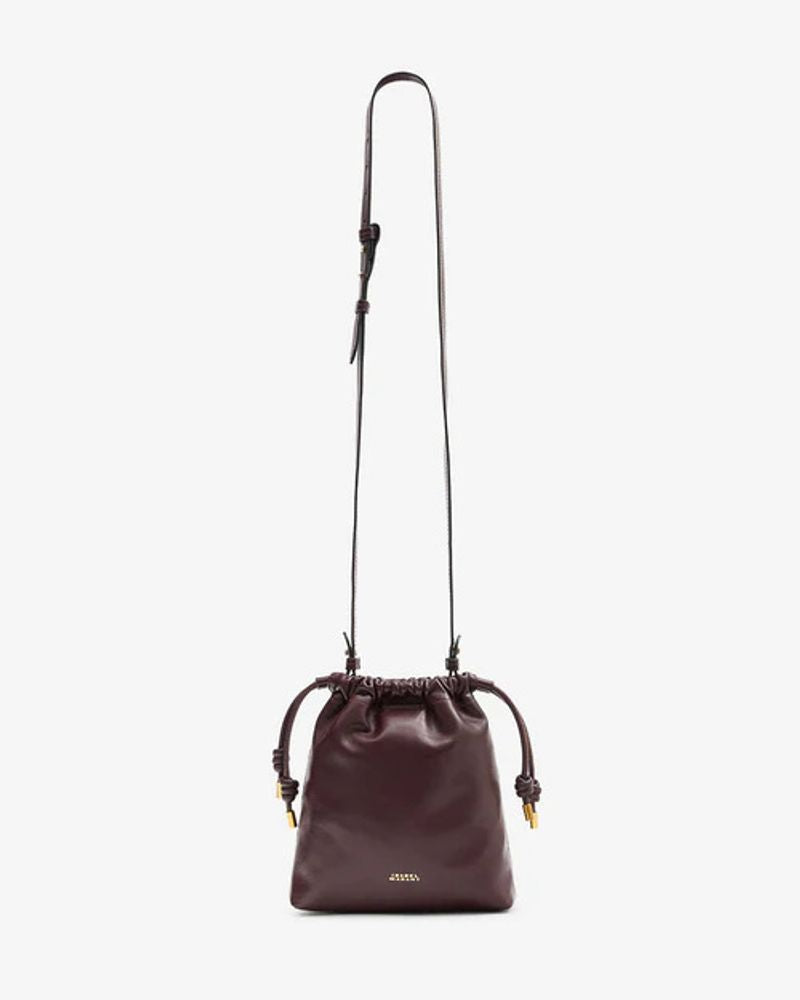 Isabel Marant Isabel Marant Silven Mini Leather Drawstring Mini Bag - Burgundy